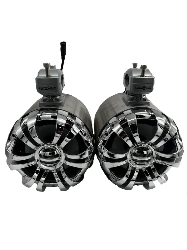 The FMJ 6.5 Stainless Steel bullet shape 250W Marine Grade Tower Speakers